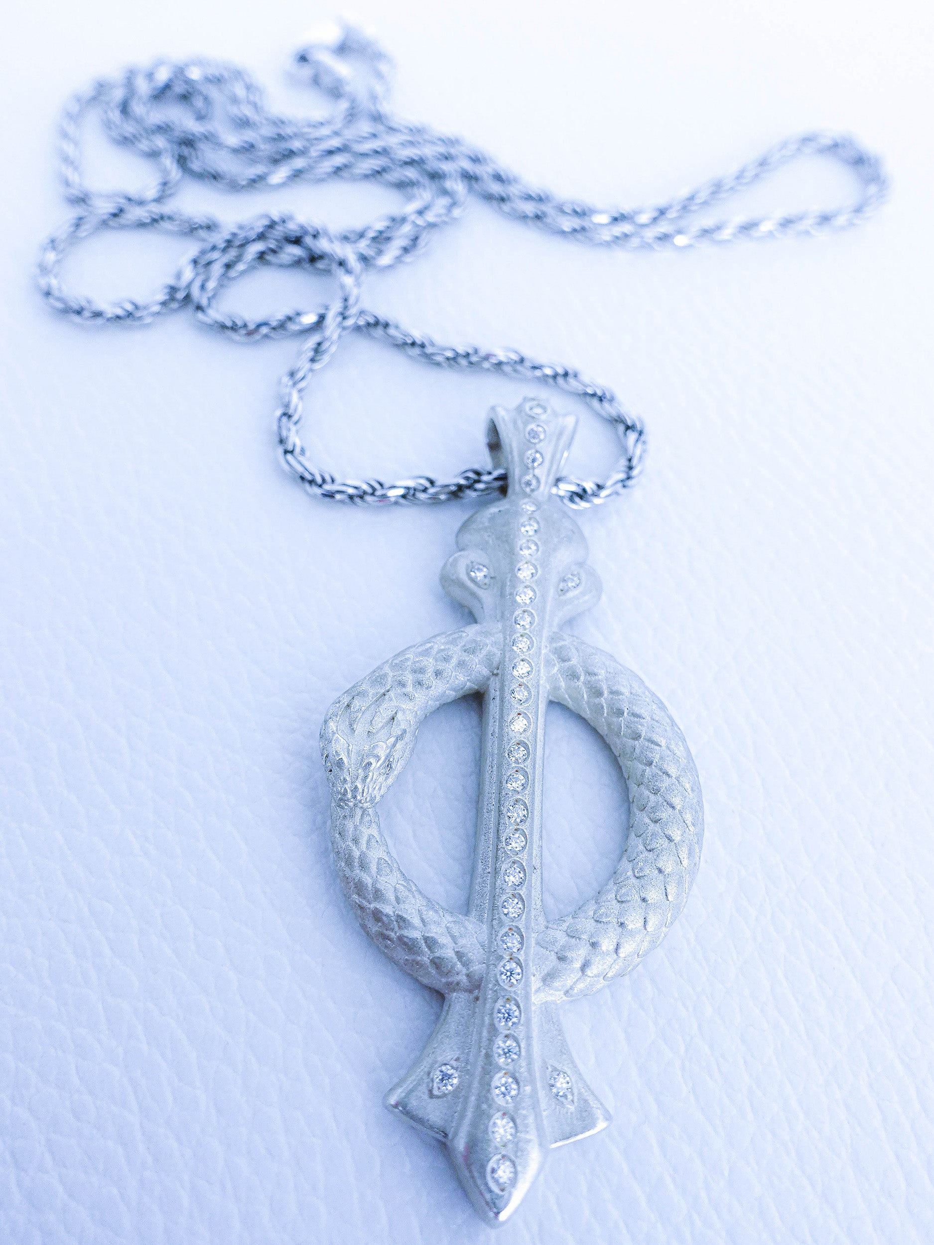 White Snake Necklace